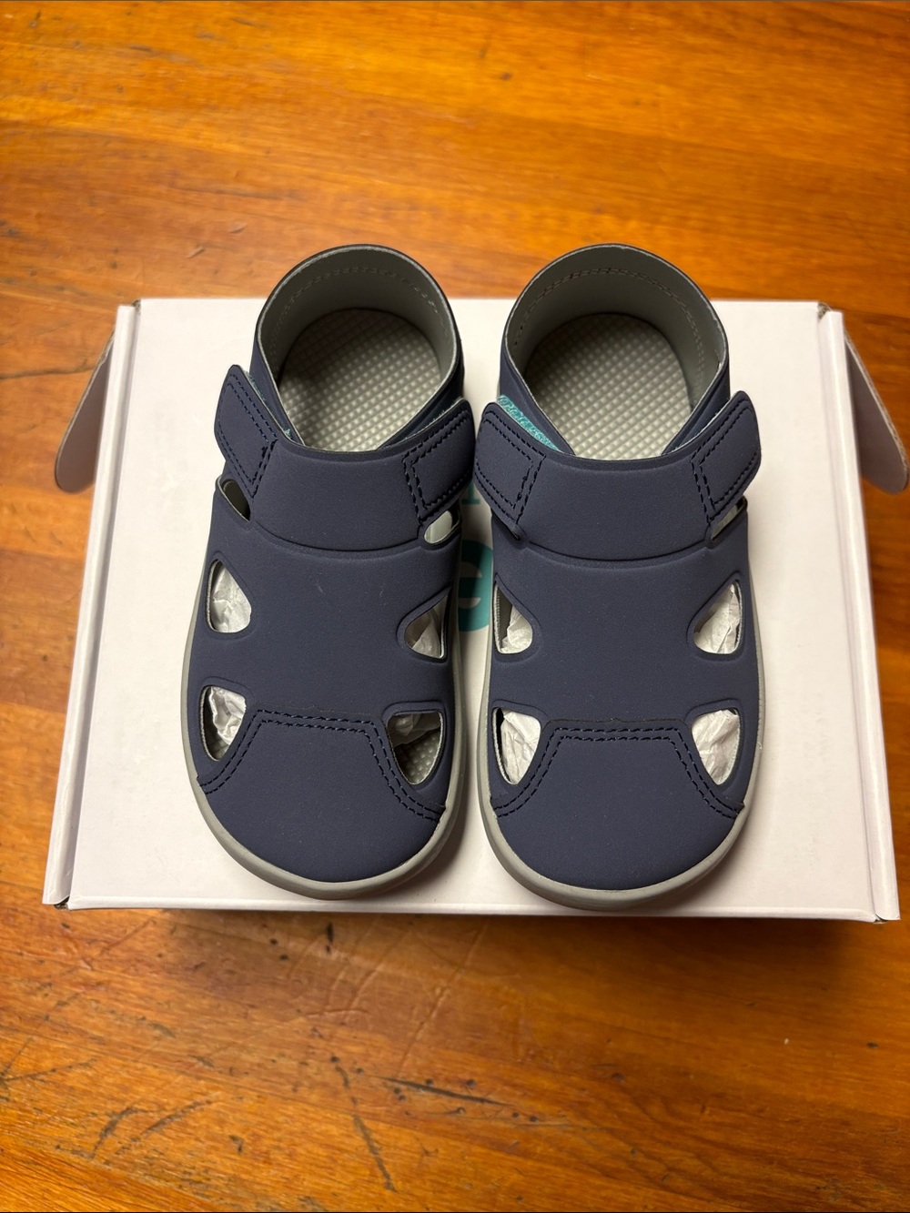 Unisex Kids Navy Blue Closed-Toe Sandals - Comfortable Everyday Wear